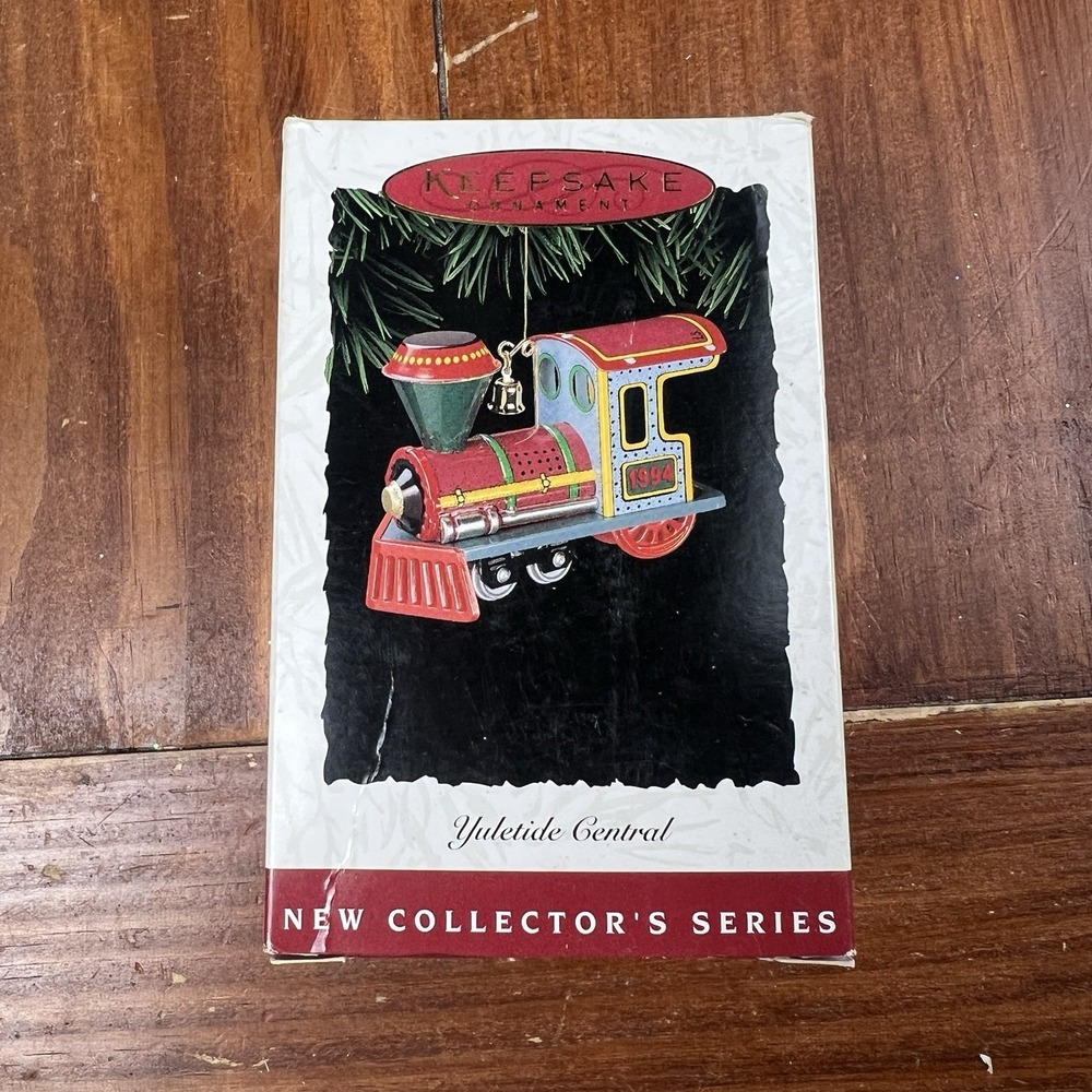 Hallmark Keepsake Yuletide Central Locomotive Christmas Ornament 1st in Series